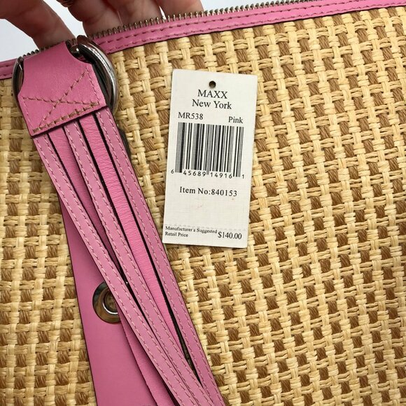 Maxx New York Pink Woven Shoulder Bag - Picture 11 of 11